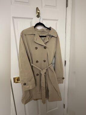 Vintage London Fog FOG Beige Double-Breasted Trench Coat XL